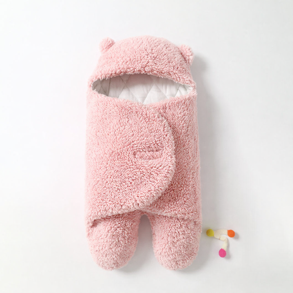 Saco de dormir para bebé de forro polar efecto borreguito con protección antichoque