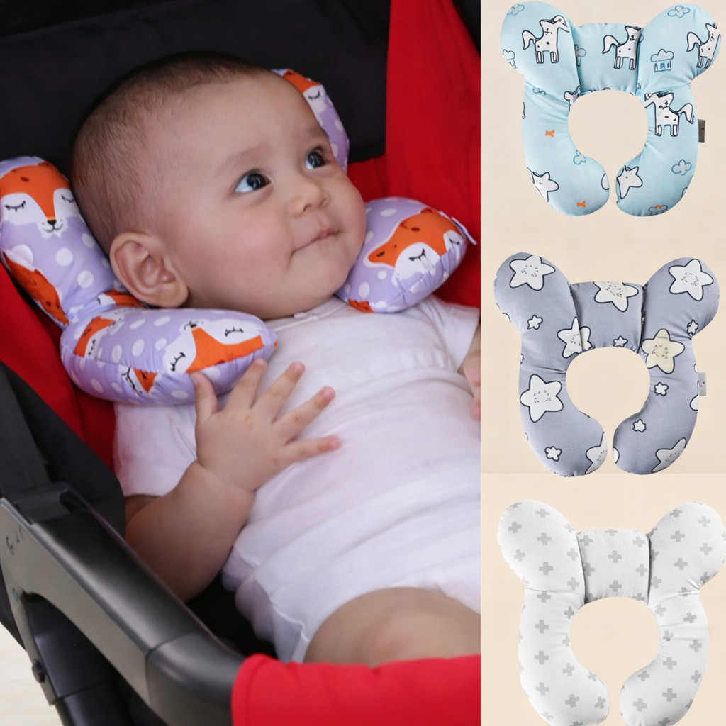 Almohada de seguridad en forma de U para cuna y carrito de bebé