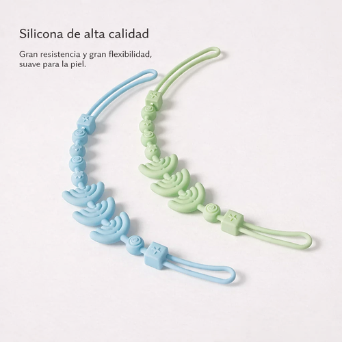 Cadena sujeta-chupete de silicona anti-caídas